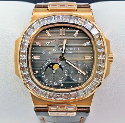 【新品】Patek Philippe　パテックフィリップ ノーチラスバゲットダイヤモンド 18Kローズゴールド 5724R-001 メンズ 腕時計　watch【送料・代引手数料無料】
