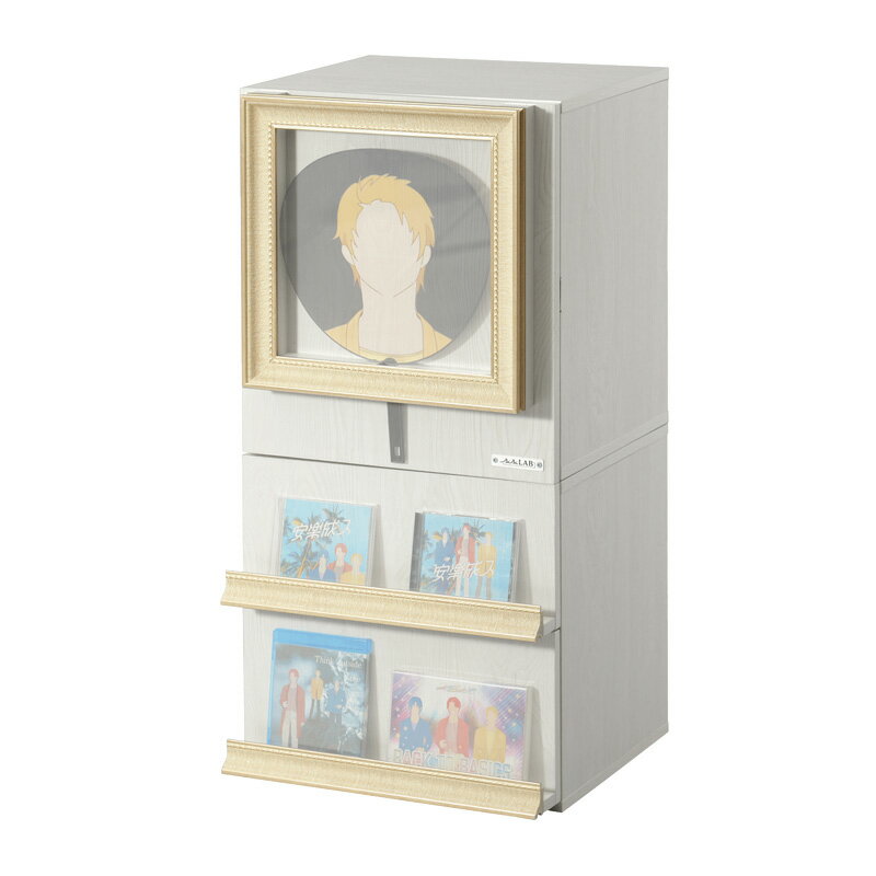 【安心の上場企業】 BIBILAB(ビビラボ) 推し活収納 うちわが飾れる推し棚カラボ LBR-430-WW 推し活 収..