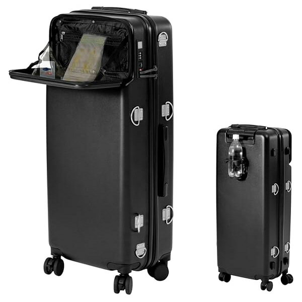 Rakuten - 【安心の上場企業】 BIBILAB(ビビラボ)【ビビファボ】スリムスーツケース LBB-800-BK ブラック JAN:4582708769251 【代引・日時指定・キャンセル不可・北海道沖縄離島配送不可】-メーカー直送-