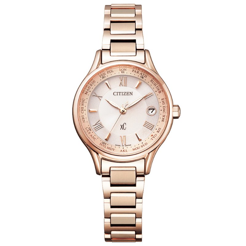 【安心の上場企業】 【お取り寄せ品】 CITIZEN シチズン XC クロスシー basic collection EC1164-53W エコ・ドライブ電波時計 レディース 腕時計 JAN:4974375486645 【代引き支払い不可】【北海道沖縄離島配送不可】-FK-