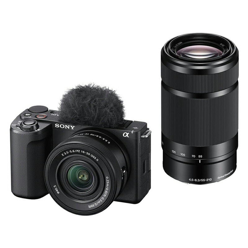 【安心の上場企業】 SONY ソニー デジタル一眼カメラ VLOGCAM ZV-E10 II ダブルズームレンズキット ZV-E10M2X B ブラック ミラーレス一眼カメラ JAN:4548736160866 【代引き支払い不可】【北海道沖縄離島配送不可】-FC-