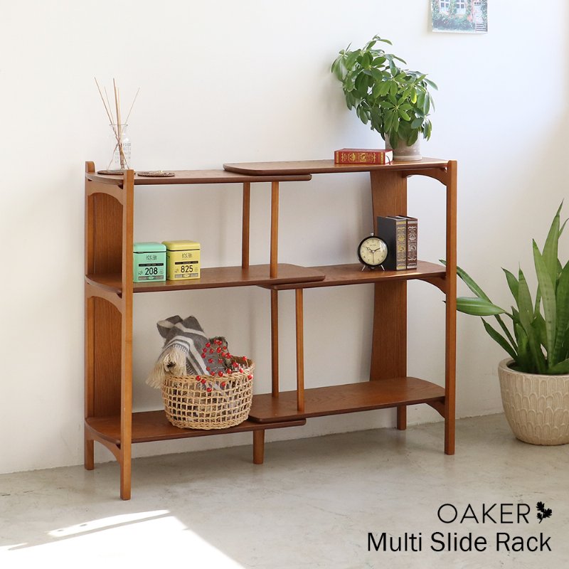 乐天商城 - 【安心の上場企業】 市場 OAKER Multi Slide Rack マルチサイドラック スライドラック R-3896BR 組立品 JAN:4983043389607 【代引・日時指定・キャンセル不可・北海道沖縄離島配送不可】-FK-