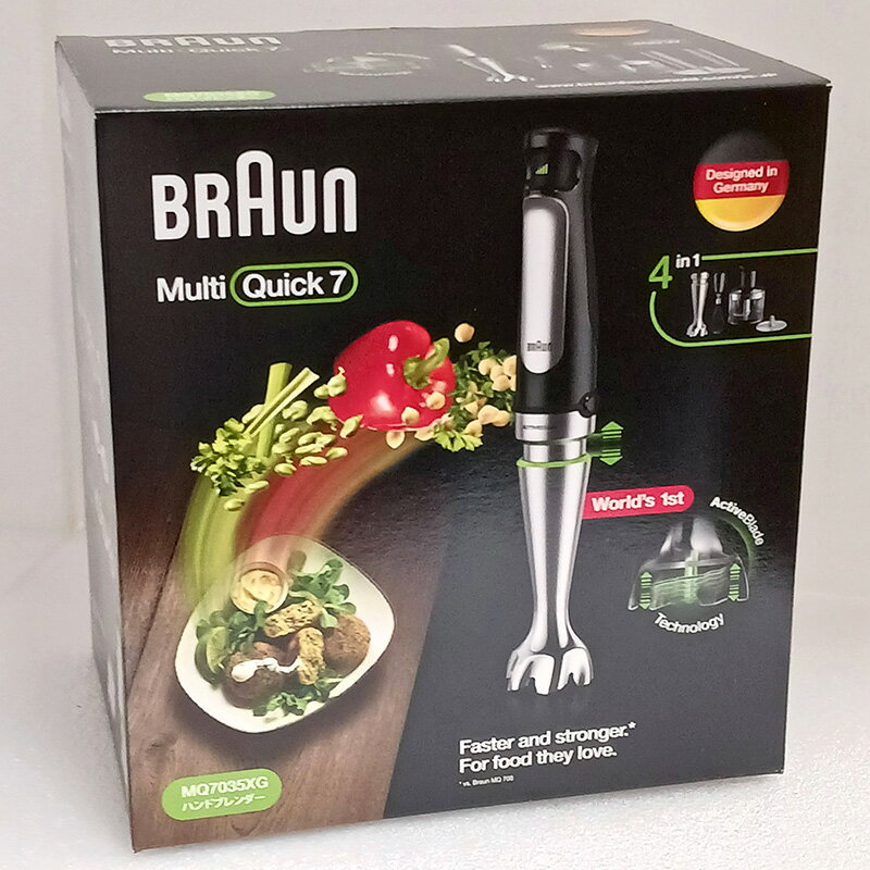 乐天商城 - 【安心の上場企業】 BRAUN ブラウン マルチクイック 7 ハンドブレンダー MQ 7035XG ブラック / シルバー JAN:8021098775030 【北海道沖縄離島配送不可】-NA-