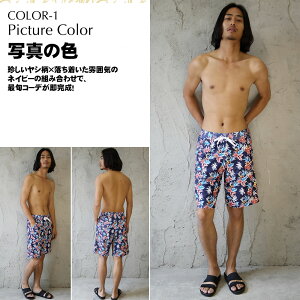 水着メンズビーチパンツトランクスハーフパンツヤシ柄カジュアルmen’sM/L/LL2016新作大きいサイズありコンビニ受取対応商品通販送料無料短パンサーフパンツ水濡れOK素材楽天