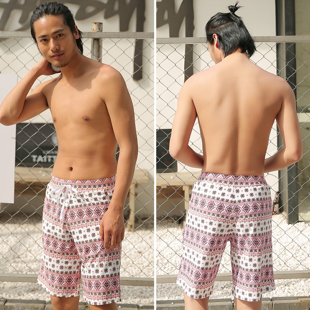 楽天市場 あす楽 ビーチパンツ 水着 メンズ トランクス ハーフパンツ 短パン サーフパンツ プリント ワイルド 水濡れok素材 カジュアル Men S M L Ll 大きいサイズあり 楽天 通販 正規品 海パン ポケット付き ホユキ楽天市場店