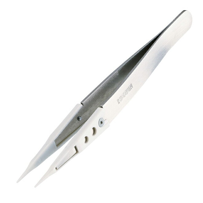 ホーザン(HOZAN) プラチップピンセット 先端幅:0.6mm 全長:125mm 本体材質:ステンレス チップ:PBT P-64..