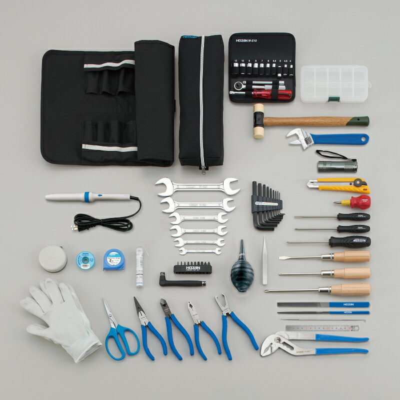 ホーザン(HOZAN) 工具一式 入組49点 工場、学校、研究所の備品や家庭でのDIY、車載工具、防災用に S-221-230