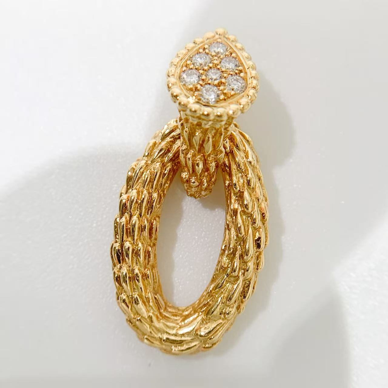 Rakuten - 【中古】ブシュロン Boucheron ペンダントトップ　セルパンボエム　ダイヤモンド　K18YG イエローゴールド 750