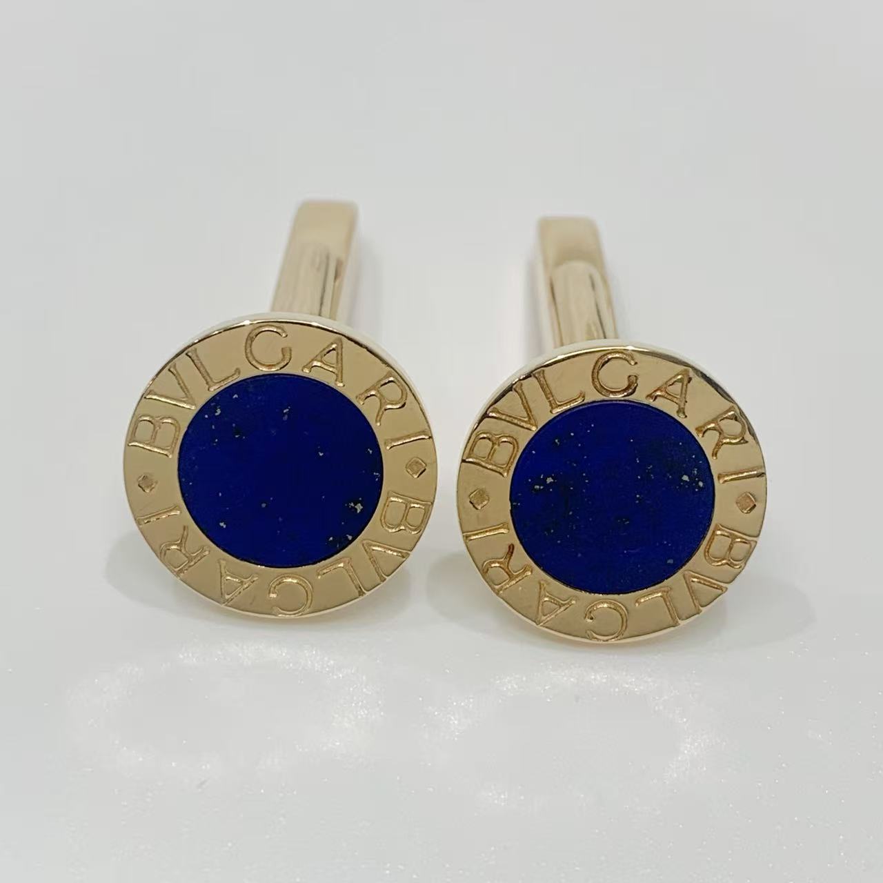 【中古】ブルガリ BVLGARI ブルガリ ブルガリ カフリンク ラピスラズリ750 カフス K18YG イエローゴールド