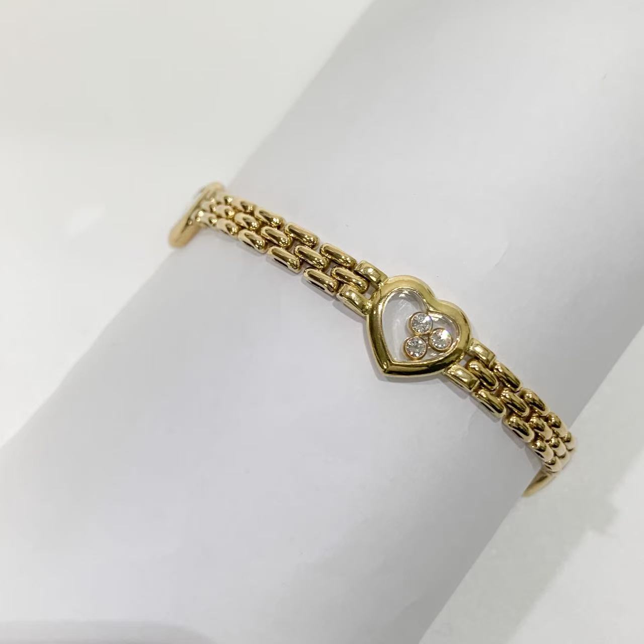 【中古】ショパール Chopard ハッピーダイヤモンド ブレスレット K18YG イエローゴールド750