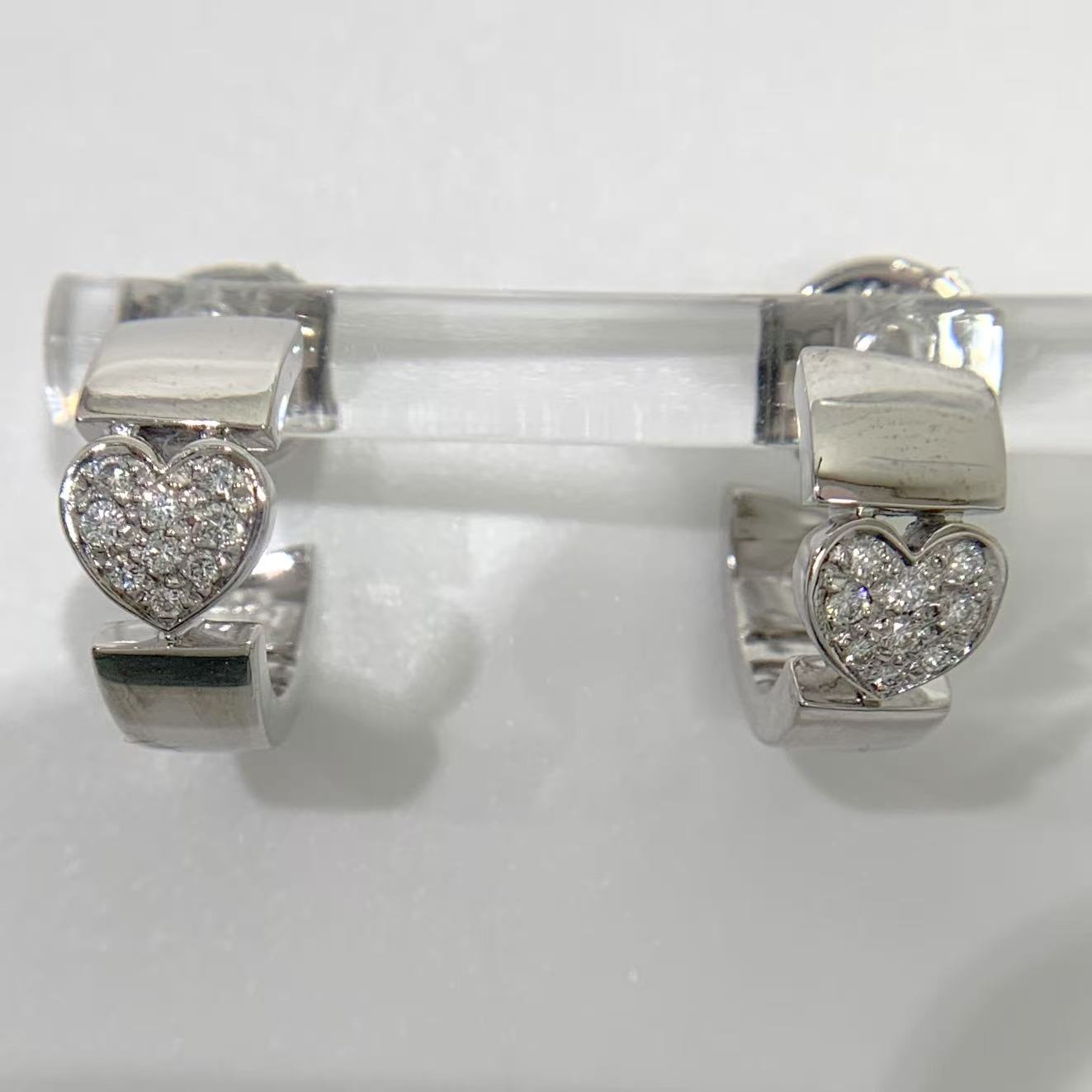Rakuten - 【中古】ピアジェ　PIAGET ピアス　ハートダイヤモンド　K18WGホワイトゴールド　750