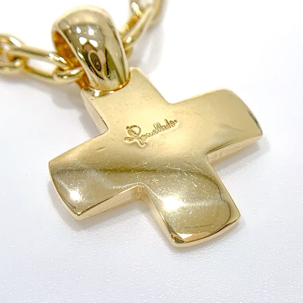 Rakuten - 【中古】Pomellato ポメラート クロスモチーフ　ネックレス　K18YG イエロー ゴールド 750