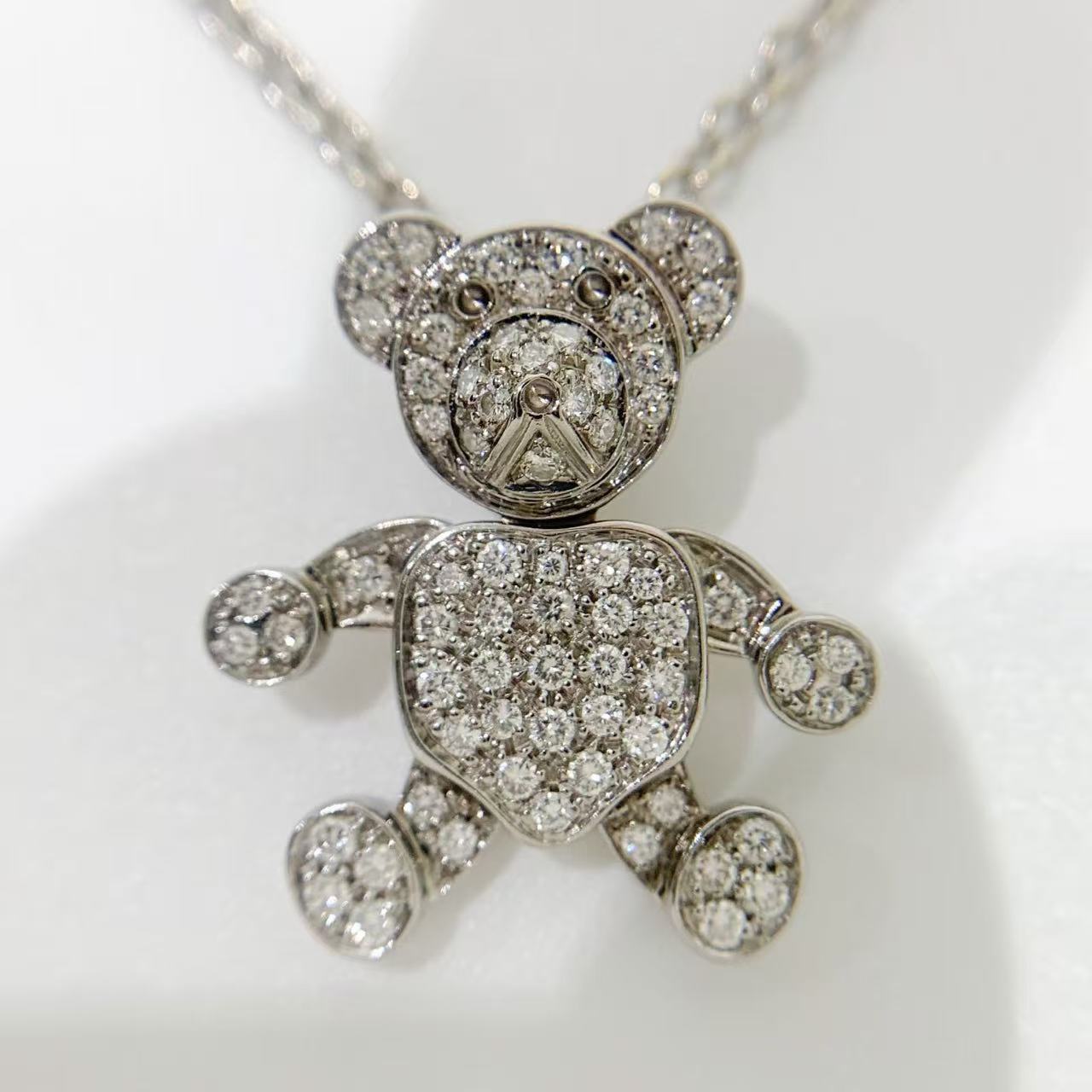 Rakuten - 【セールSALE】【中古】ポメラート　POMELLATO ネックレス　オルセット　ベアー　ダイヤモンド　K18WGホワイトゴールド　750