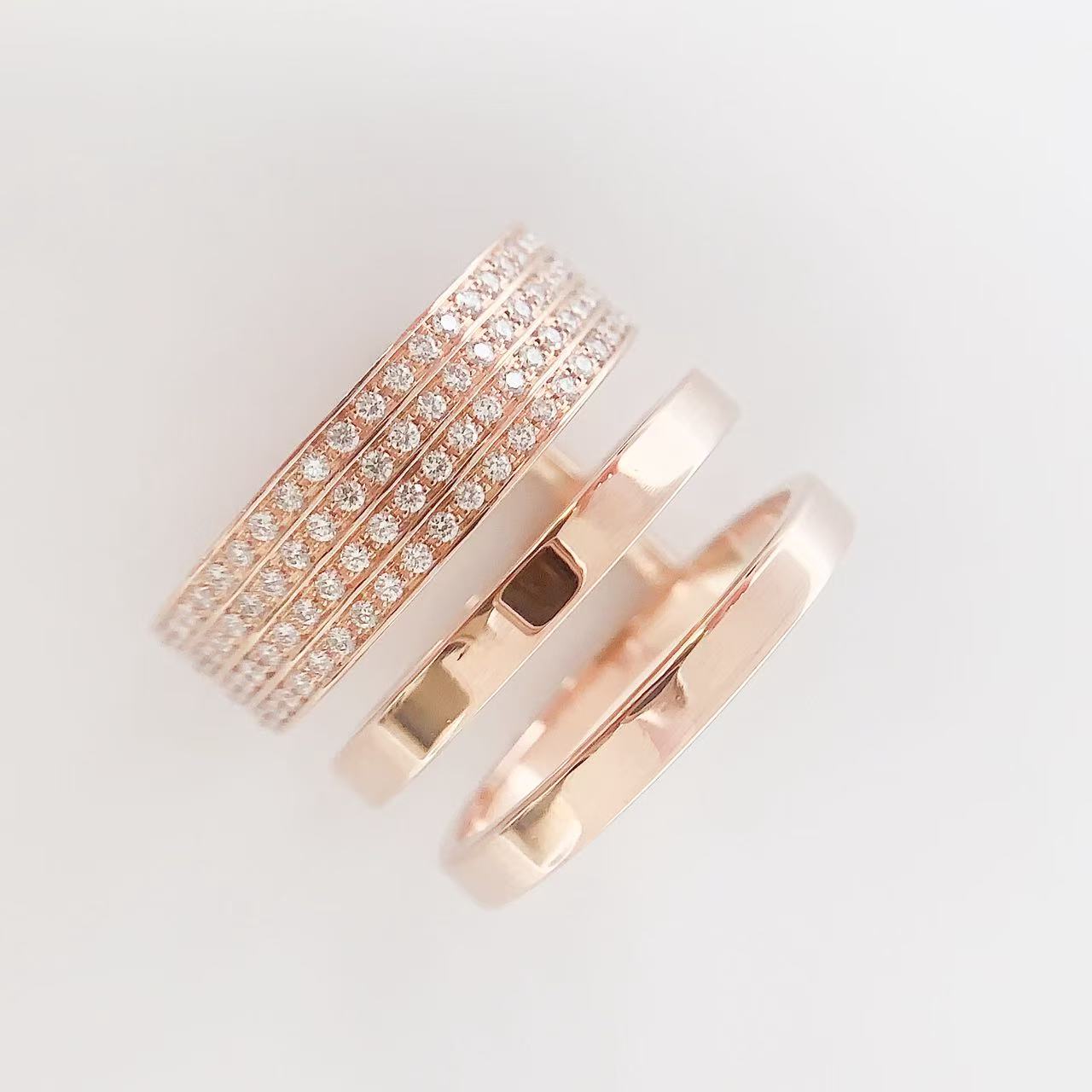 Rakuten - 【最終価格】【中古】REPOSSI レポシ ベルベル　3連　　ダイヤモンド　リング　K18PG