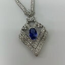 【中古】【セール】TASAKI 田崎タサキ 鑑別書付き ブルーサファイア ダイヤモンド Pt900 ネックレス