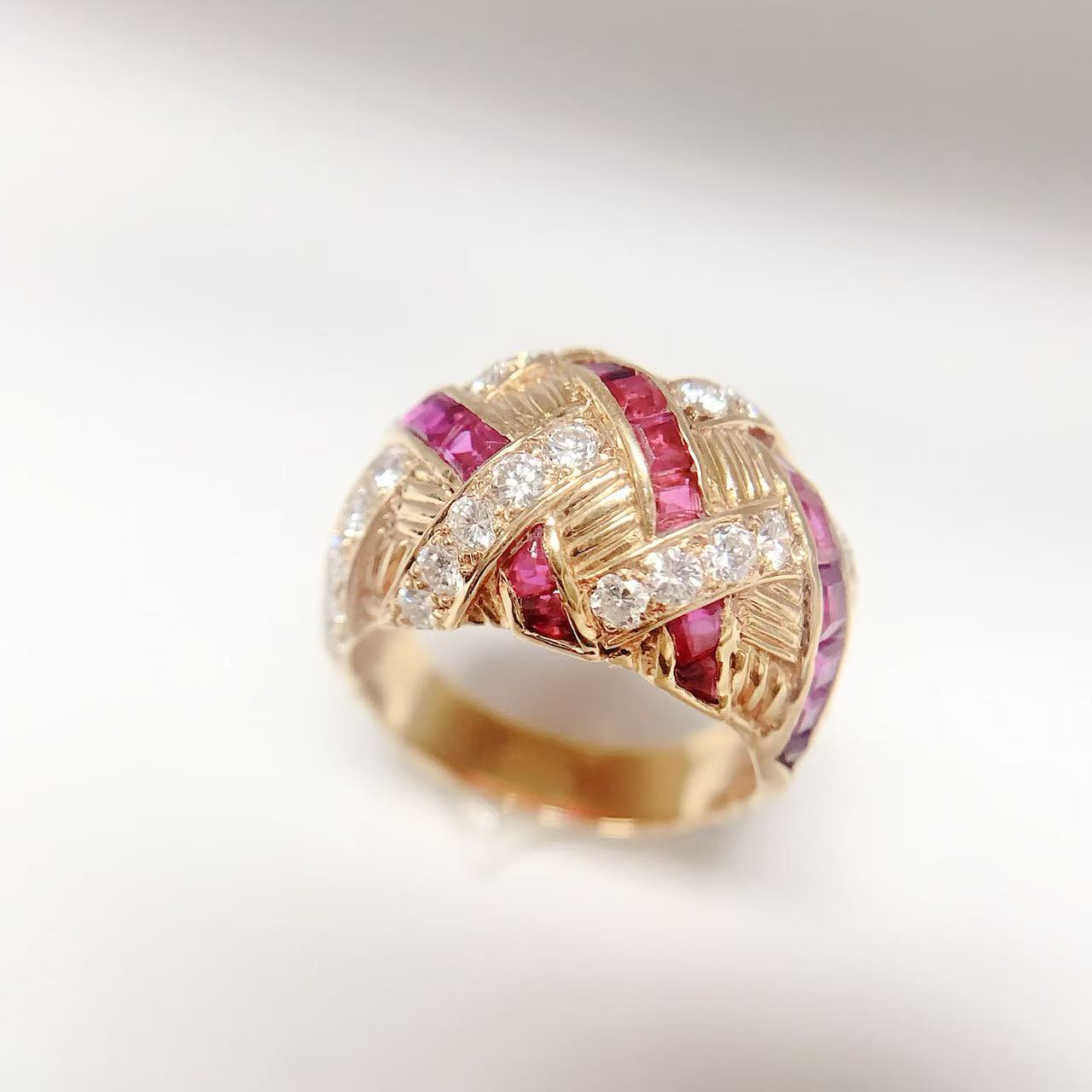 【中古】ヴァンクリーフ&アーペル Van Cleef & Arpels　 編み込み　クロスデザイン...