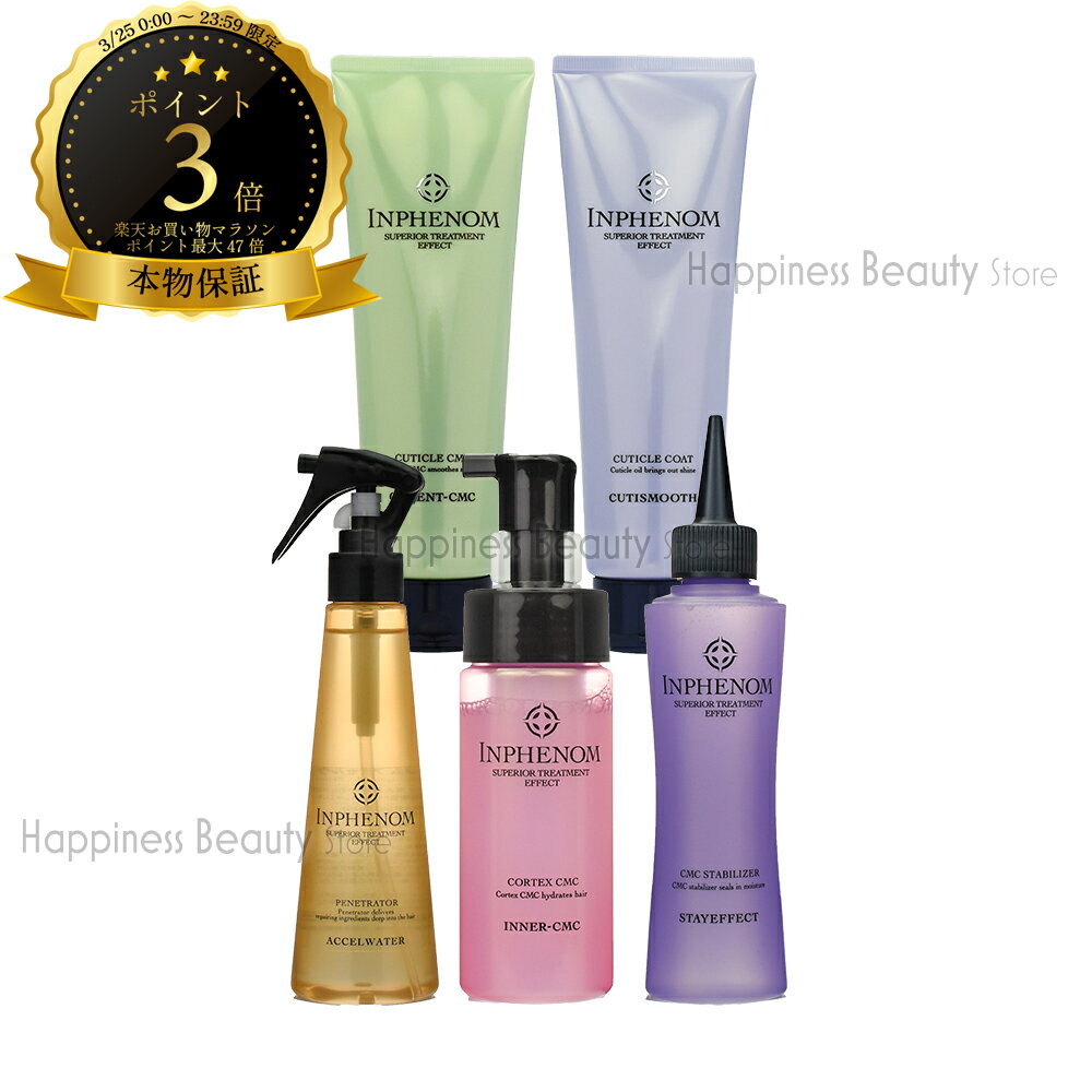 【送料無料(全国)】　ミルボン インフェノム トリートメント フルセット アクセルウォーター 150ml インナーCMC 150ml セメントCMC 250g ステイエフェクト 150ml キューティースムース 250g 品