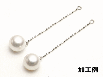 ピアス用チャーム金具(1ペア分/K18WG製/...の紹介画像2
