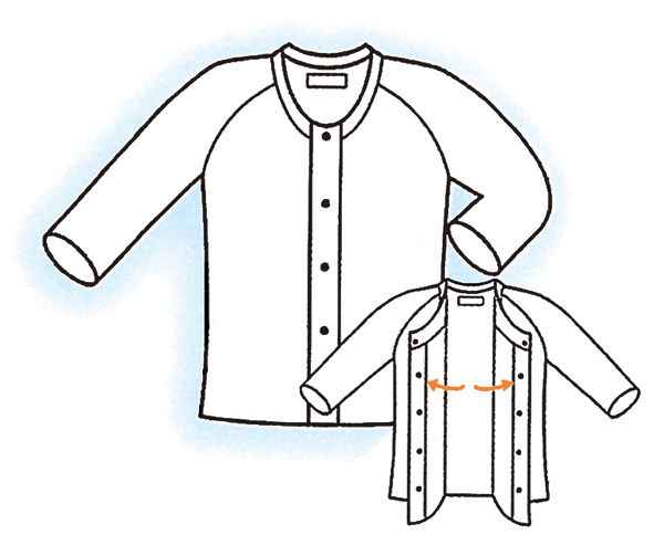 乐天商城 - 神戸生絲　ワンタッチ肌着　紳士用前開きシャツ　七分袖(LLサイズ)　No.1