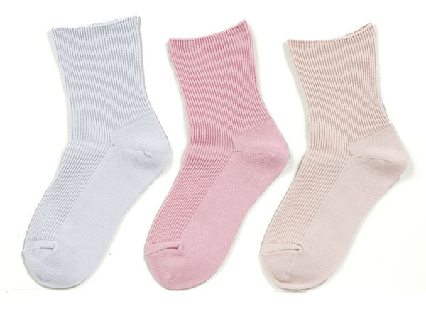 ＜メール便2個まで可能＞【婦人用】 ゆったり設計ソックス綿混リブ　ASL601N　c1663-93-2