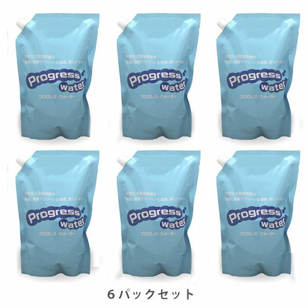 【12/1 9:59までポイント10倍】次亜塩素酸水 プログレスウォーター 500ml アルミパウチ50ppm 6パック PG-P500-6【一般家庭 医療施設 老人福祉施設 学校 飲食店 オフィス ペットショップ 除菌消臭水 次亜塩素酸水溶液 PG-P500-6】
