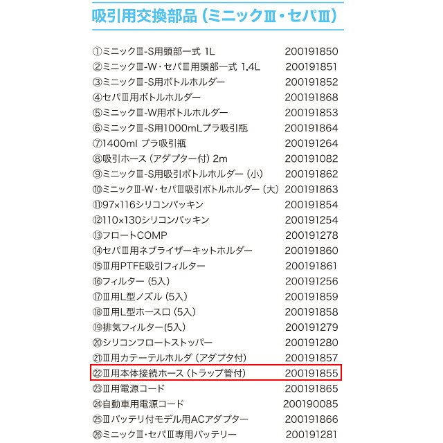 【消耗品】新鋭工業 吸引用交換部品 本体接続ホース(トラップ管付) E7292-MS3(2001...