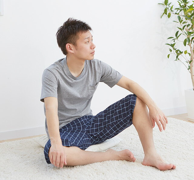 綿100%先染めロングトランクス(ひざ下丈)3...の紹介画像3