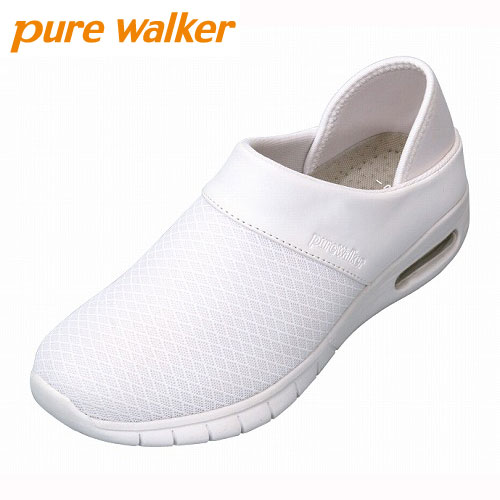 ピュアウォーカー　ベーシック　PW0502　ホワイト　【pure walker】【ナースシューズ　サボタイプ・ス..