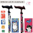 【8/29 09:59までポイント10倍】フジホーム デザイナーズ アートステッキ O/M 岡本真実 Mami Okamoto 伸縮 花と猫/ロックオン【高級 ...