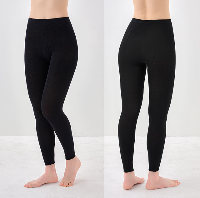 らくらくのび～るコットンスパッツ ベージュ/グレー/ブラック　M-LL セルヴァン【らくちんスパッツ のびのびスパッツ あったかレギンス インナースパッツ レディース レギンスパンツ インナーパンツ】