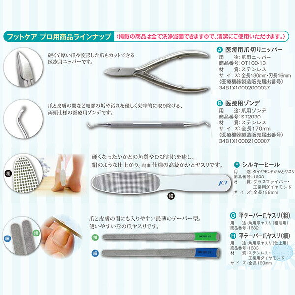 JCT ジェイ・シー・ティ フットケアプロ用スタータセット2 JFC-002 グレー、ピンク...