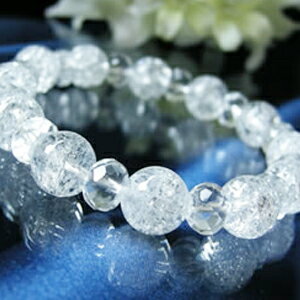 パワーストーン ブレスレット メンズ レディース クラック水晶ブレスレット04 パワ−スト−ン 天然石 水晶 癒し 浄化 幸運 開運 金...