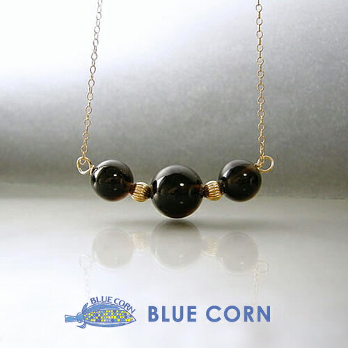 パワーストーン 14金ゴールドフィールド使用! 天然モリオン黒水晶 ネックレス パワ−スト−ン 天然石 水晶メンズ レディース 癒し 浄...