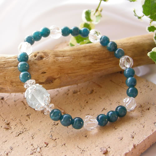 パワーストーン ブレスレット メンズ レディース アクアマリン と アパタイト & 薔薇水晶 ブレスレット 天然石 水晶 癒し 浄化 幸運 開運 金運 恋愛運 ...