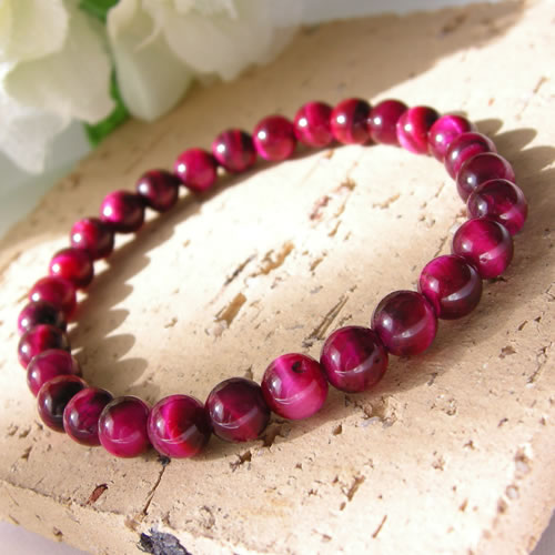 パワーストーン ブレスレット メンズ レディース 6ミリ球! ピンクタイガーアイ の 一連 ブレスレット! パワ−スト−ン 天然石 水晶...