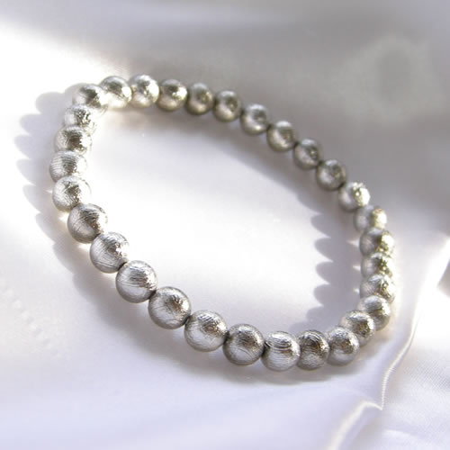 ギベオン隕石 ブレスレット パワーストーン 天然石 【縁のある人の元へとやって来る 幸運を招く 6mm ギベオン隕石 ブレスレット】 メンズ レディース 幸運 ...