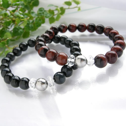 パワーストーン ブレスレット メンズ レディース ギベオン隕石&タイガーアイ|ブレスレット パワ−スト−ン 天然石 水晶 癒し 浄化 幸...