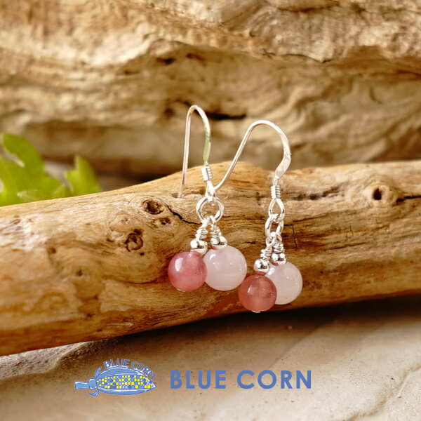 ピアス インカローズ ローズクォーツ パワーストーン【幸運と恋愛を両方引き寄せる】天然石 シルバー925 ピアス ピンク 幸運 恋愛 ギフト おしゃれ かわいい...