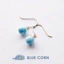 k18 ピアス パワーストーン 天然石 18金 18k ゴールド ラリマー 【最高3大ヒーリングストーンのひとつ 癒しのラリマーのピアス】揺れる フック ピアス...