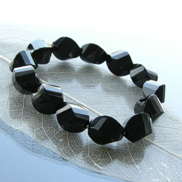 パワーストーン ブレスレット メンズ レディース オニキス ツイスト ブレスレット パワ−スト−ン 天然石 水晶 癒し 浄化 幸運 開運 金運 恋愛運 魔除け 対人運 天然石 ゴム ペア ハンドメイド ギフト パワーストーンブレスレット