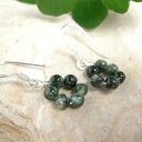 パワーストーン ピアス 天然石 サークルピアス ノンホールピアス セラフィナイト前 天使の羽 心の平安 グリーン アクセサリー ジュエリー レディース ギフト ...