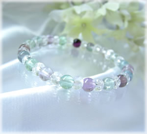 パワーストーン ブレスレット メンズ レディース 神秘的な フローライト ブレスレット08 パワ−スト−ン 天然石 水晶 癒し 浄化 幸...