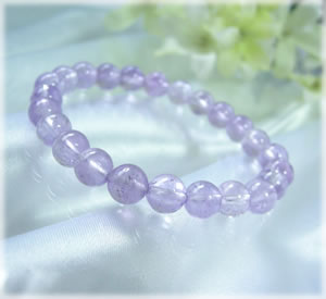 パワーストーン ブレスレット メンズ レディース ラベンダーアメジストブレスレット03 パワ−スト−ン 天然石 水晶 癒し 浄化 幸運 開運 金運 恋愛運 魔除け 対人運 天然石 ゴム ペア ハンドメイド ギフト パワーストーンブレスレット