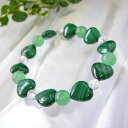 パワーストーン ブレスレット メンズ レディース マラカイトハート& アベンチュリン ブレスレット パワ−スト−ン 天然石 水晶 癒し ...