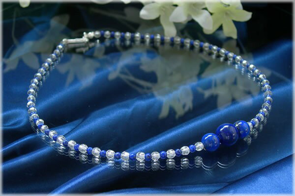 ネックレス ラピスラズリ 水晶 パワーストーン 天然石 【純粋なプラスのパワーであなたに幸運を引き寄せる ラピスラズリのネックレス】シルバー925 幸運 開運 運勢UP 占い ジュエリー ネックレス ギフト プレゼント かわいい 可愛い レディース シンプル カラーストーン