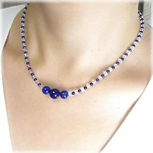 ネックレス ラピスラズリ 水晶 パワーストーン 天然石 【純粋なプラスのパワーであなたに幸運を引き寄せる ラピスラズリのネックレス】シルバー925 幸運 開運 ...