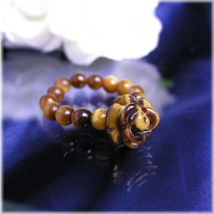 パワーストーン 薔薇のパワーストーンリングタイガーアイ パワ−スト−ン 天然石 水晶メンズ レディース 癒し 浄化 幸運 天然石