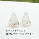 盛り塩 オルゴナイト パワーストーン ムーンストーン【守られた空間を作りませんか? ムーンストーン入り 盛り塩パワーオルゴナイト さざれ水晶50g付】引越し 厄除け ギフト 風水 玄関 トイレ 浄化 ヒーリング 開運アイテム インテリア 雑貨 占い