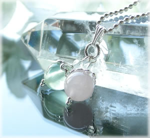 パワーストーン ネックレス 天然石 ペンダントトップ ローズクォーツ プレナイト 恋愛運 幸運 浄化 ピンク グリーン レディース ギフト 誕生日 かわいい お...