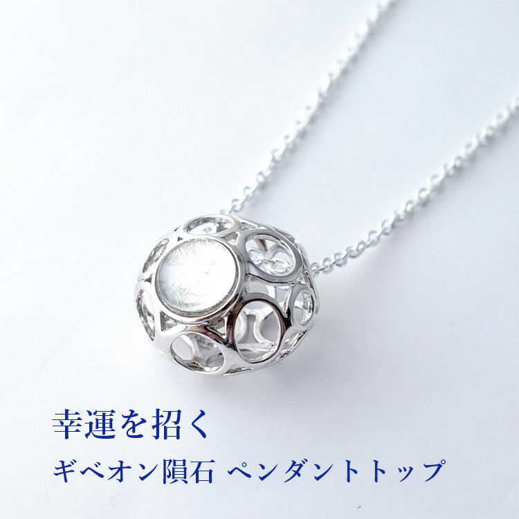 ギベオン隕石 ペンダント ネックレス パワーストーン 天然石【縁のある人の元へとやってくる 幸運を招く ギベオン隕石の ペンダントトップ】シルバー925 幸運 ...